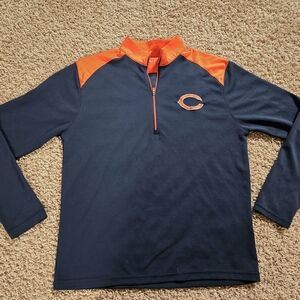 Antigua Chicago Bears Orange and Navy Pullover
